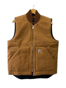 Carhartt◆Duck Insulates Rib Collar Vest/M/ポリエステル/キャメル/OV0001-M