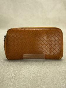 BOTTEGA VENETA◆長財布/レザー/CML/メンズ