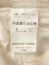 RESOUND CLOTHING◆スキニーパンツ/3/コットン/WHT/無地/BASIC-ST-019/リサウンドクロージング/ブラック/_画像5