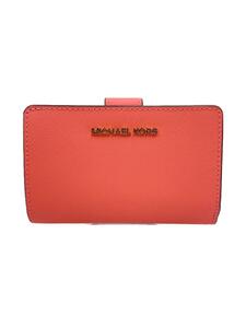 MICHAEL KORS◆2つ折り財布/レザー/PNK/無地/レディース/35F7GTVF2L