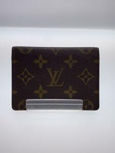 LOUIS VUITTON◆ポルト・2カルト・ヴェルティカル_モノグラム・キャンバス_BRW/レザー/BRW/総柄/レディース