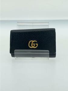 GUCCI◆キーケース/レザー/BLK/無地/メンズ