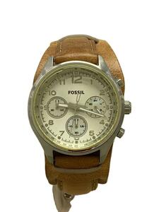 FOSSIL◆クォーツ腕時計/アナログ/レザー/BRW/SS/CH-2794