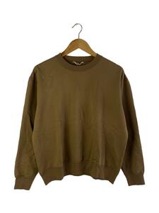 AURALEE◆ELASTIC HIGH GAUGE SWEAT/スウェット/1/コットン/BRW/無地/A22AP02NU