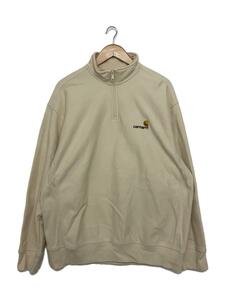 Carhartt◆Half Zip American Scipt Sweat/XL/コットン/CRM/I027014