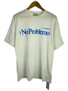 ARIES◆no problemo/Tシャツ/L/コットン/ホワイト