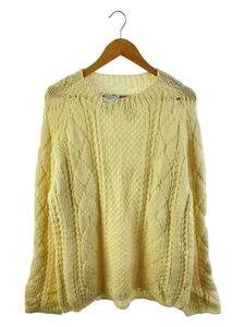 Maison Margiela◆destroyed wool sweater/21AW/L/コットン/CRM/無地/S50GP0252