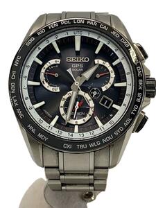 SEIKO◆ソーラー腕時計/アナログ/BLK/8X53-0AD0-2