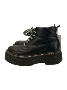 STEVE MADDEN◆6ホール/ブーツ/US6/BLK/レザー