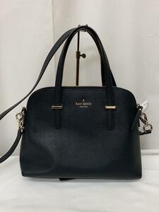 kate spade new york◆2WAYハンドショルダーバッグ/レザー/黒