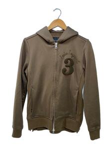 1piu1uguale3◆SIDE ZIP PARKA/NO.3ワッペン/3/ポリエステル/KHK/MRB449