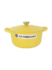 LE CREUSET◆ココットロンド/鍋/サイズ:18cm/イエロー