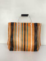 MARNI◆Flower Cafe Stripe Bag/トートバッグ/オレンジ/ストライプ/SHMHR08A01_画像3