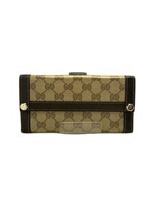 GUCCI◆長サイフ_GGクリスタル/PVC/BRW/レディース