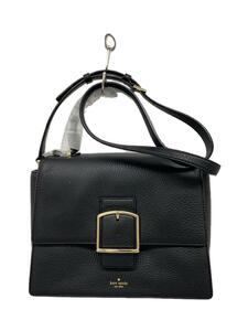 kate spade new york◆ショルダーバッグ/レザー/BLK/無地/PXRU7600