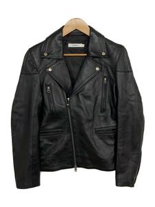 DETAILS* double rider's jacket /S/ sheep leather /BLK/ plain /dt-163-15-062