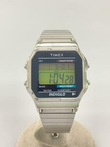 TIMEX◆クォーツ腕時計/デジタル/ステンレス/BLK/SLV/T78587