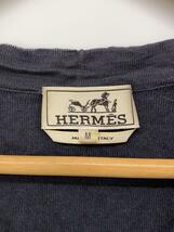 HERMES◆カーディガン(薄手)/M/シルク/GRY_画像3