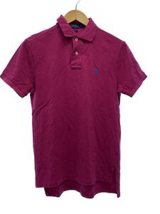 POLO RALPH LAUREN◆ポロシャツ/S/コットン/RED/無地