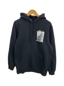 STUSSY◆パーカー/S/コットン/BLK/プリント