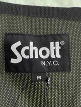 Schott◆LOGO COACH JACKET/襟汚れあり/M/ポリエステル/GRN/3112045_画像3