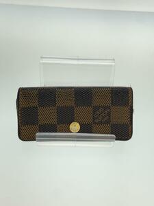 LOUIS VUITTON◆ミュルティクレ4_ダミエ・エベヌ_BRW/-/BRW/総柄/メンズ