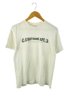 A BATHING APE◆90s/anvilボディ/Tシャツ/M/コットン/ホワイト