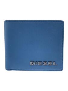 DIESEL◆3つ折り財布/レザー/BLU/メンズ