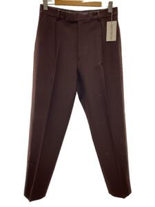 WACKO MARIA◆22FW/PLEATED TROUSERS/DORMEUIL スラックスパンツ/L/ウール/BRW