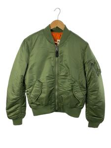 ALPHA INDUSTRIES◆フライトジャケット/L/ポリエステル/KHK/無地/mil-j-82790j