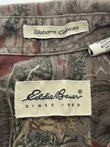 EDDIE BAUER◆90s/Elkhorn Canvas/長袖シャツ/L/コットン/ブラウン/総柄_画像3