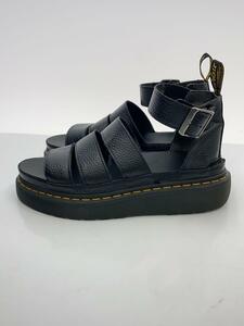 Dr.Martens◆サンダル/UK9/BLK/レザー