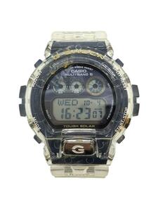 CASIO◆ソーラー腕時計・G-SHOCK/デジタル/ラバー/ブラック/クリア//