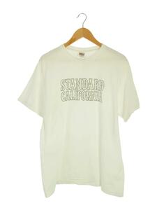 STANDARD CALIFORNIA◆BASIC LOGO T WHITE/ベーシックロゴTシャツ/L/コットン/ホワイト/丸胴/日本製//