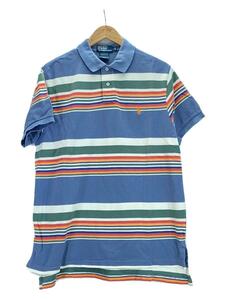 POLO RALPH LAUREN◆ポロシャツ/XL/コットン/マルチカラー/ボーダー//