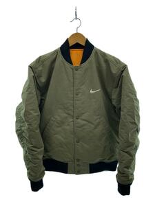 NIKE◆×stussy/reversible jacket/リバーシブルブルゾン/S/カーキ/FJ9154-222//