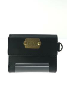 ROTAR◆Threefold compact wallet/3つ折り財布/rt2249007/レザー/BLK//