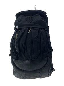 visvim◆Cordura20L/スウェード切替/バックパック/リュック/コットン/BLK//