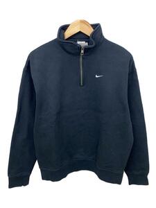 NIKE◆SOLO SWOOSH HW BB QZ LS/ハーフジップ/スウェット/M/コットン/BLK/DQ5210-010//