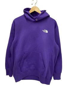 THE NORTH FACE◆BACK SQUARE LOGO HOODIE_バック スクエア ロゴ フーディ/L/ポリエステル/パープル//