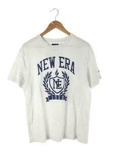 NEW ERA◆Tシャツ/L/コットン/WHT/プリント//