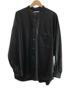 MAISON SPECIAL◆長袖シャツ/1/フェイクレザー/BLK/11212311306//