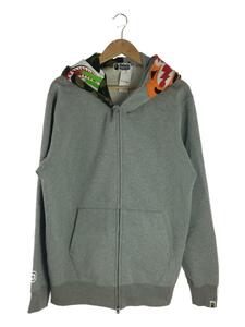 A BATHING APE◆ジップパーカー/2L/コットン/GRY/001ZP1801010M/汚れ有//