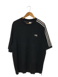 Y-3◆3S SS TEE/スリーストライプT/Tシャツ/L/コットン/BLK/H63065//