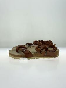 BIRKENSTOCK◆サンダル/38/BRW/レザー//