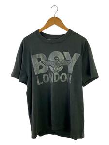 BOY LONDON◆Vintage/90s/USA製/クルーネックロゴTシャツ/SIZE:-/コットン/ブラック//
