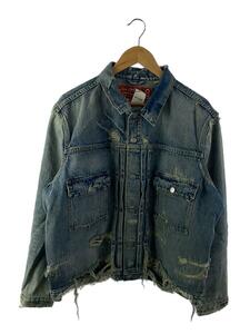 KENZO◆23AW/Type II Distressed Genderless Denim Trucker Jacket/XL///