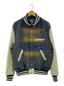 JUNYA WATANABE COMME des GARCONS MAN◆22AW/×PENDLETON/ネイティブ柄/スタジャン/L/ウール/GRY/WJ-J018//