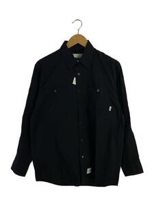 WTAPS◆長袖シャツ/1/コットン/BLK/無地/182tqdt-shm03//