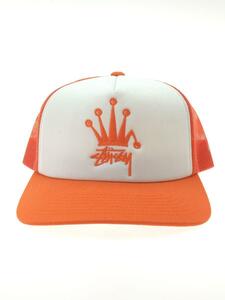 STUSSY◆メッシュキャップ/FREE/ポリエステル/ORN/メンズ/1311056